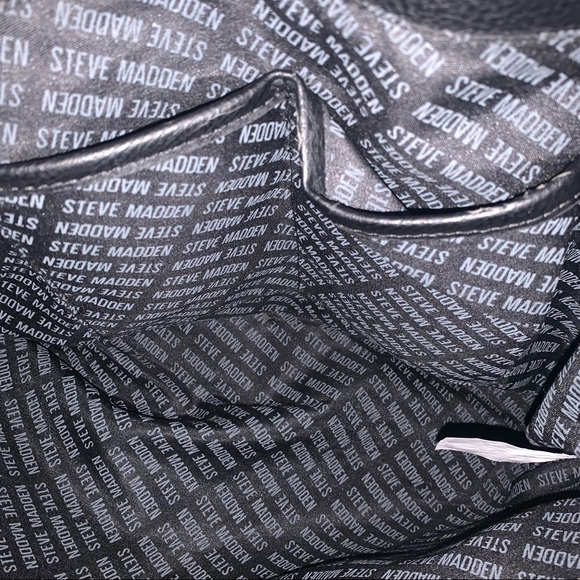 Steve Madden black faux croc tote shoulder bag - Picture 12 of 15